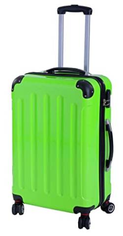 INVIDA 3 TLG.PC/ABS Glüückskind Kofferset Trolley Koffer Einzel oder im Set in 6 Farben (Apfelgrün, L) von INVIDA