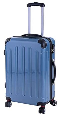 INVIDA 3 TLG.PC/ABS Glüückskind Kofferset Trolley Koffer Einzel oder im Set in 6 Farben (Eisblau, XL) von INVIDA