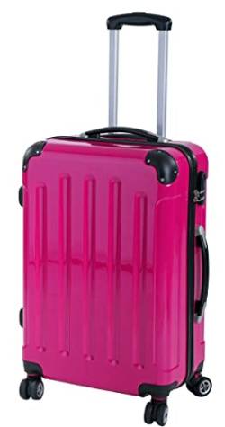 INVIDA 3 TLG.PC/ABS Glüückskind Kofferset Trolley Koffer Einzel oder im Set in 6 Farben (Pink, L) von INVIDA