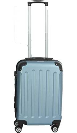 INVIDA Glüückskind Luxus Hartschalen Koffer Trolley mit 4 Zwillingsrollen in Eisblau Größe: L von INVIDA