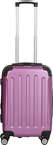 INVIDA Glüückskind Luxus Hartschalen Koffer Trolley mit 4 Zwillingsrollen in Pink Größe: L von INVIDA