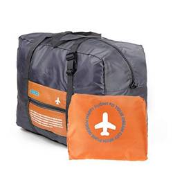 Faltbare Reisetasche Gepäck für Sports Gym wasserabweisend Nylon Duffel für Männer, Frauen 32 Liter Orange von INVODA