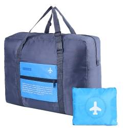 INVODA Faltbare Reisetasche Gepäck für Sports Gym wasserabweisend Nylon Duffel für Männer, Frauen 32 Liter blau von INVODA