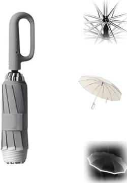 Ring Buckle Umbrella, Reflective Safety Strip, Sturdy Windproof, Travel Portable, Reverse Automatic Umbrella, Compact Folding Travel Umbrella, Ring Buckle Fully Automatic Umbrella (04) von INXKED