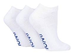 IOMI - 3er Pack Baumwolle Ohne Gummi Kurz Sneaker Diabetiker Socken (37/42, White (Trainer)) von IOMI