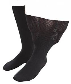 IOMI Sock Shop Footnurse - Herren & Damen socken extra weit bund ödeme beine behandlung gesundheitssocken in 4 Größen & 5 Farbig (39-43 eur, Schwarz) von IOMI