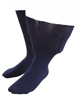 IOMI Sock Shop Footnurse - Herren & Damen socken extra weit bund ödeme beine behandlung gesundheitssocken in 4 Größen & 5 Farbig (45-50 eur, Marine) von IOMI