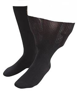 IOMI Sock Shop Footnurse - Herren & Damen socken extra weit bund ödeme beine behandlung gesundheitssocken in 4 Größen & 5 Farbig (45-50 eur, Schwarz) von IOMI