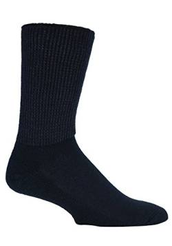 Iomi extrabreite Diabetiker-Socken für geschwollene Beine, in 2 Farben und 4 Größen, 3 Paar Gr. 43-45 , schwarz von IOMI