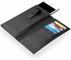 IOTUP Brieftasche Holster Handyhülle, lange Geldbörse Kartenhalter Bargeld Aufbewahrungstasche Hülle für Apple iPhone SE 2022/4,7 Zoll 5,51 × 3,26 Zoll (Farbe: Svart) von IOTUP