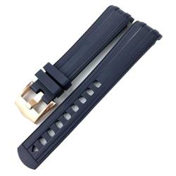 IOTUP Fluorous Silikon-Gummi-Armband, 19 mm, 20 mm, 21 mm, passend für Omega Seamaster 300 wasserdichte Uhrenarmbandwerkzeuge, 21 mm, Achat von IOTUP