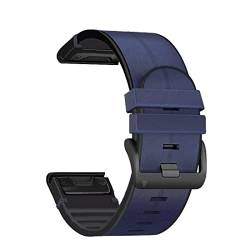 IOTUP Quickfit-Uhrenarmband für Garmin Tactix 7 Pro/Fenix 7 7X 5 5X Plus 6 6X 3 3HR Epix Silikon-Leder-Smartwatch-Armband, 26 x 22 mm, 26mm Fenix 5X 5XPlus, Achat von IOTUP
