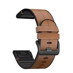 IOTUP Quickfit-Uhrenarmband für Garmin Tactix 7 Pro/Fenix 7 7X 5 5X Plus 6 6X 3 3HR Epix Silikon-Leder-Smartwatch-Armband, 26 x 22 mm, Quickfit 22mm, Achat von IOTUP