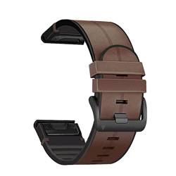 IOTUP Quickfit-Uhrenarmband für Garmin Tactix 7 Pro/Fenix 7 7X 5 5X Plus 6 6X 3 3HR Epix Silikon-Leder-Smartwatch-Armband, 26 x 22 mm, Quickfit 22mm, Achat von IOTUP