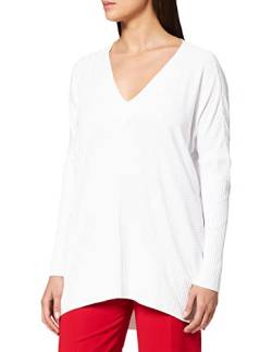 IPEKYOL Womens Below Hips Ribbed Knit Knitwear Sweater, Off White, Medium von IPEKYOL