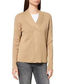 IPEKYOL Womens Shirring Detail Ruffle Detailed Knitwear Sweater, Camel, Medium von IPEKYOL