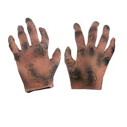 IPENNY 1 Paar Unisex Halloween Kostüm Tier Handschuhe Horror Skeleton Gloves Skull Handschuhe Haarige Hände Werwolf Klaue Requisiten Dämon Cosplay Golves Monster Ankleiden Party Zubehör von IPENNY