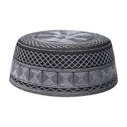 IPENNY Männlicher Muslimischer Hut Gebetsmütze Islam Gebet Kopfbedeckung-Männlich Herren Türkisch Arabien Ramadan Stickerei Cap Türkisch Mütze Arabisch Skull Cap Ramadan Beanie Gebetshut von IPENNY