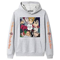 IPOVOQ The Seven Deadly Sins Hoodie Anime Meliodas Cosplay Kostüm Gedruckt Pullover Langarm Sweatshirt Jacke Tops für Damen Herren von IPOVOQ