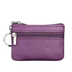 IQYU Brieftasche Für Reisepass Small Small Pouch Key Damentasche Reißverschluss Ring aus Brieftasche mit Geldbörse Kitkartenhüllen Blau (Purple, One Size) von IQYU