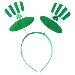 IQYU Haarband Für Jungs St. Day Grünes irisches Stirnband für Erwachsene, Festival-Regenbogen-Stirnband Haarreifen Zickzack (White, A) von IQYU