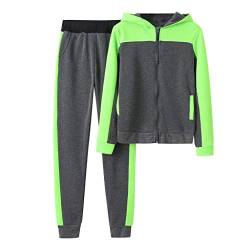 IQYU Jogginganzug Damen Baumwolle Set - Sportanzug Damen Warm Trainingsanzug Mit Kapuze 2-Teilig Freizeitanzug Sport Hoodie & Jogginghose Sportswear Herbst Winter Hausanzug FüR Running,Yoga,Gym von IQYU