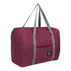 IQYU Koffer Grillbesteck Taschen Reisen mit Modekapazität für Mann Frauen Reisegepäck in der Tasche Kleiner Trolley Handgepäck (Wine, One Size) von IQYU