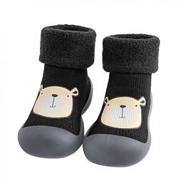 IQYU Lauflernschuhe Mädchen Kleinkind Schuhe Baby Lauflernschuhe Jungen Babyschuhe Kinderschuhe rutschfeste Bodenschuhe Weicher Boden Bodensocken Stricken Sockenschuhe Anti-Rutsch-Socke Schuhe von IQYU