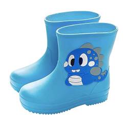 IQYU Regenstiefel Kinder 19: Eva Gummistiefel Kinder Mädchen Junge Regenschuhe Baby Wasserdicht Kinderstiefel Mit Cartoon Dinosaurier Leicht Rutschfest Regenschuhe Outdoor Wasserschuhe Pvc Regenhose von IQYU