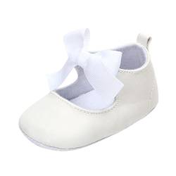 IQYU Schuhe 9 Monate Mädchen-Prinzessin-Schuhe Kleinkind-Schuh-Säuglings-weiche Schuhe Baby-Kleinkind-Baby-Schuhe Krabbeln (White, 22 Toddler) von IQYU