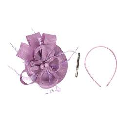 IQYU Stirnbänder Damen Hochzeit handgefertigte lässige Frauen Clip Headband für Haare B Ware Kleidung Damen (Purple, One Size) von IQYU