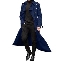 IQYU Windjacke Herren,Trenchcoat Herren Zweireihig,Mantel Herren Herbst Winter,Windjacke Herren Leicht Atmungsaktiv,Long Casual Coat Herren,Trenchcoat Herren Loose Fit,Herren Mantel Lang Mode von IQYU