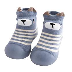 Kinder Anti Rutsch Socken Schuhe Babyschuhe Lauflernschuhe Mädchen Jungen Winter Gefüttert Hausschuhe Kleinkind Socke mit Gummisohle Krabbelschuhe Rutschfest Sockenschuhe Hüttenschuhe für Kinder von IQYU