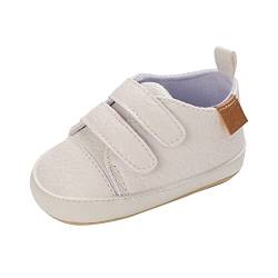 Krabbelschuhe Leder Mit Klettverschluss - Lauflernschuhe Baby Outdoor Schuhe Kinder Jungen Lederschuhe Baby Kinderschuhe 0-6 Monate Babyschuhe Weicher Babyhausschuhe Turnschuhe Leder-Lauflernschuhe von IQYU