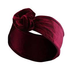 Schwitzen Kleidung Bedrucktes Draht-Stirnband für Damen, modisches Vintage-Knoten-Stirnband, Kopfbedeckung, Haarschmuck Haarreife Stirnbänder (O, One Size) von IQYU