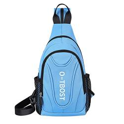 Sportleggins Mit Taschen Damen Gürteltasche wasserdichte Gürteltasche Brusttasche mit doppeltem Verwendungszweck Reiserucksack Multifunktionale Rucksäcke Umhängetaschen Für Herren (Blue, One Size) von IQYU