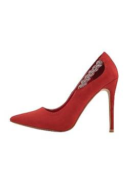 IRIDIA Damen Pumps mit Kristallverzierung, ROT, 36 EU von IRIDIA