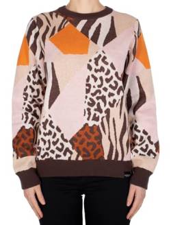 IRIEDAILY Damen Strickpullover - Rudy Knit in Animal Sand, S von IRIEDAILY