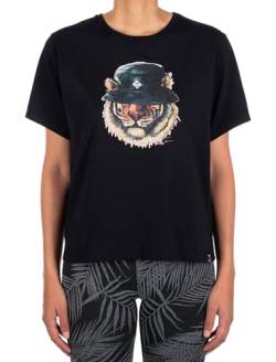 IRIEDAILY Damen T-Shirt - Dude Tiger Tee in Black, M von IRIEDAILY