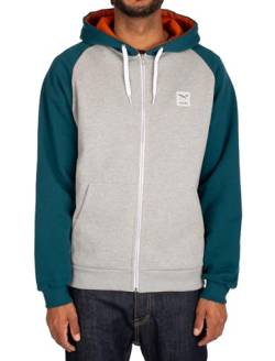 IRIEDAILY De College 2 Zip Hood in Grey-Melange, L von IRIEDAILY