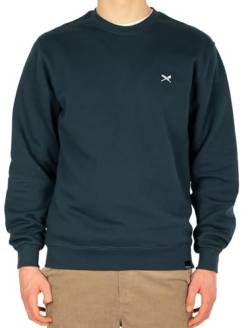 IRIEDAILY Herren Bio-Baumwoll Pullover - Mini Flag 2 Crew in Dark Orion, L von IRIEDAILY