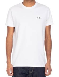 IRIEDAILY Herren T-Shirt aus Bio-Baumwolle - Peaceride Emb Tee in White, XL von IRIEDAILY