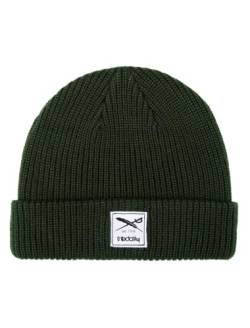 IRIEDAILY Unisex Strickmütze - Kreuzkoelln Beanie in Night Olive, One Size von IRIEDAILY