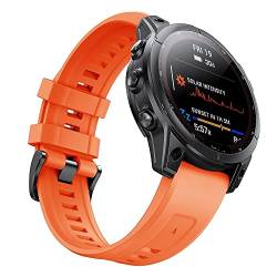 IRJFP 22 x 26 mm offizielle Schnalle Smartwatch-Armbänder für Garmin Fenix 7 7X 7S 6X 5X 5 Plus 3HR 935 945 Schnellverschluss-Armband aus Silikon, 26 mm, Achat von IRJFP