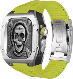 IRJFP RM-Stil Fluorkautschuk-Uhrenarmband + Titan-Uhrengehäuse, Mod Kit, für Apple Watch Ultra 8, 49 mm, für Herren und Damen, Ersatzarmband, For Ultra 49mm, Achat von IRJFP