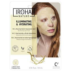 Iroha Gesichtsintensivmaske mit Vitamin C und Hyaluronsäure (1 Stück) von IROHA NATURE