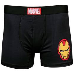Iron Man Marvel Classic Logo Boxershorts, Schwarz , XXL von IRON MAN