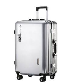 IRYZE Koffer Reisekoffer Aluminiumrahmen-Gepäck, USB-Aufladung, Mehrschichtiger Verbundwerkstoff, Verschleißfest Und Kratzfest Trolley Boardcase (Color : A, Size : 20in) von IRYZE