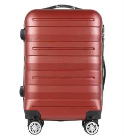 IRYZE Koffer Reisekoffer Aufgegebenes Hardside-Gepäck Mit 4 Spinnerrädern, Leichter Koffer Für Männer Und Frauen Trolley Boardcase (Color : Rood, Size : 20inch) von IRYZE