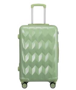 IRYZE Koffer Reisekoffer Erweiterbares Hardside-Gepäck Mit Spinner-Rädern, Reisegepäck-Teleskopgriff Trolley Boardcase (Color : Grün, Size : 24 in) von IRYZE